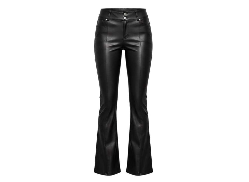 Garage Black Faux Leather High Rise Flare Pants | Size XS - Picture 1 of 11